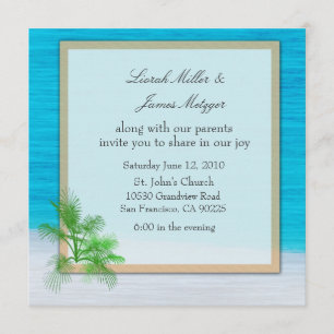BEACH  Wedding Invitation Template