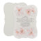 Beach wedding invitation with pink flowers