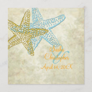 Beach Wedding Invitations/white sand Invitation