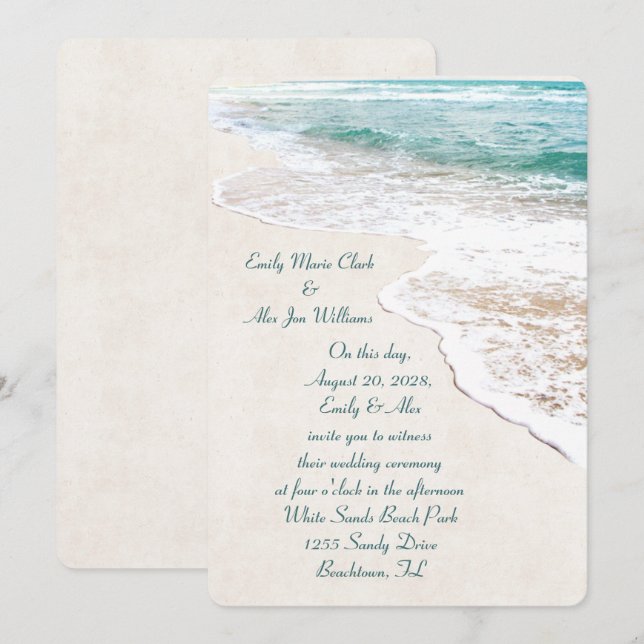 Beach Wedding Invite (Front/Back)