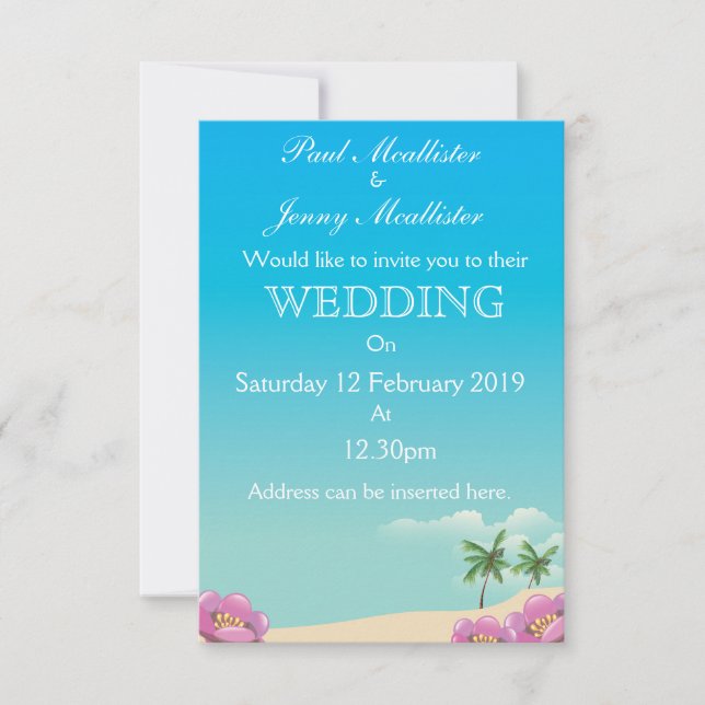Beach Wedding Invite (Front)