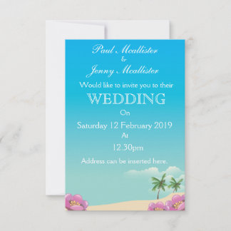 Beach Wedding Invite