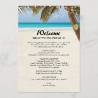 Beach Wedding Itinerary Double Sided Program