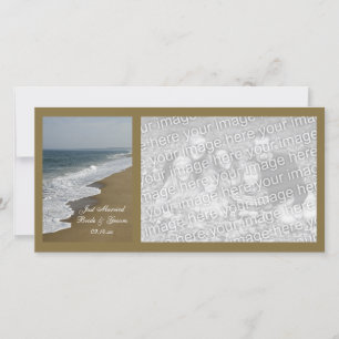Beach Wedding Just Married Announcement