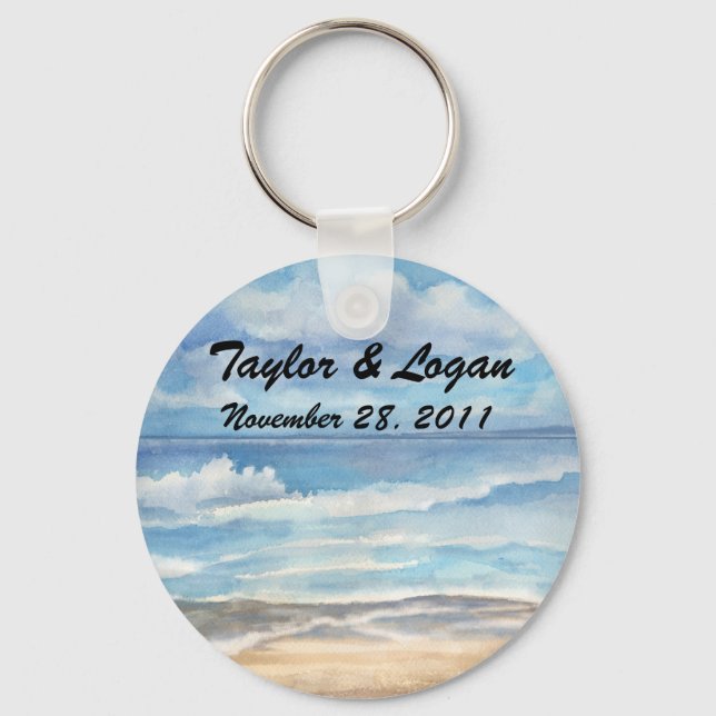 Beach / Wedding Key Ring (Front)