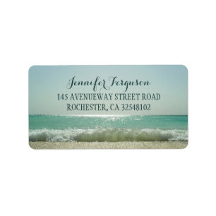 Beach Wedding Label