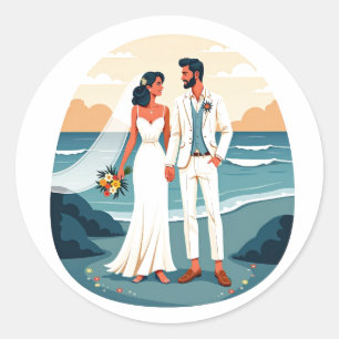 Beach Wedding Love Sticker 
