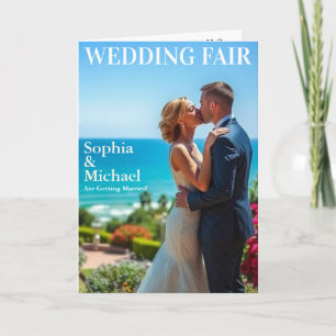 Beach Wedding Magazine Cover Invitation