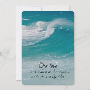 Beach Wedding Ocean Wave Invitation