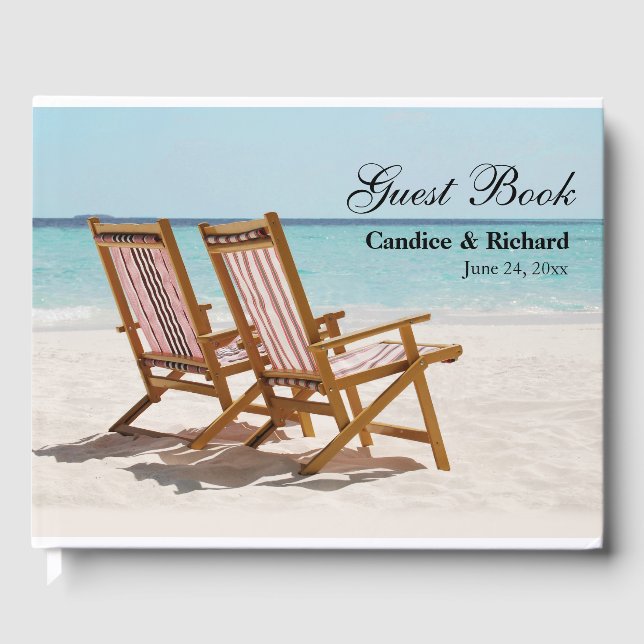 Beach Wedding or Beach House Guest Book (Front)