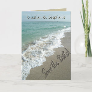 Beach Wedding or Destination Save the Date Announcement