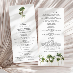 Beach Wedding Order of Events Wedding Program
