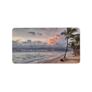 Beach Wedding,Palm Label