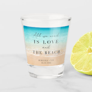 Beach Wedding Party Favour Shot Glass