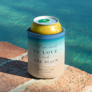 Beach Wedding Party Favours  Can Cooler