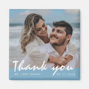 Beach Wedding Photo Thank You  Magnet