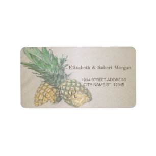 Beach Wedding  Pineapple Wedding Label