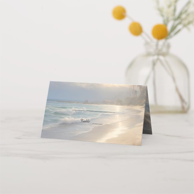 Beach Wedding Place Card (Back)