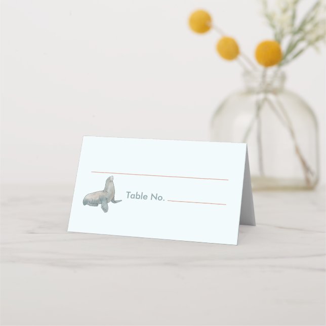 Beach Wedding place cards  (Front)