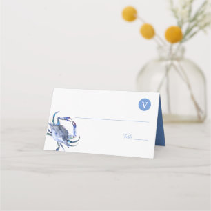 Beach Wedding Place Cards with Meal Choice