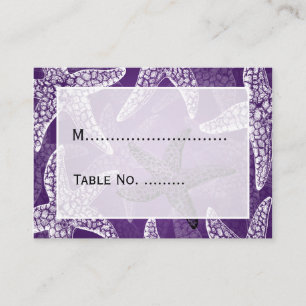 Beach Wedding  Placecards Starfish Purple