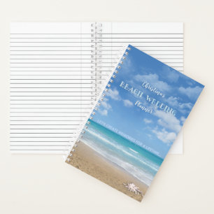 Beach Wedding Planner Notebook with your name
