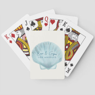 Beach wedding  playing cards