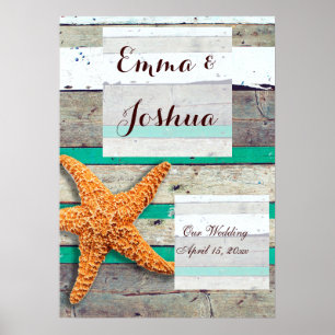 Beach Wedding Poster Reception Decoration