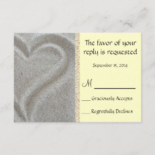 Beach wedding Reception Card
