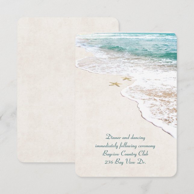 Beach Wedding Reception Invite (Front/Back)