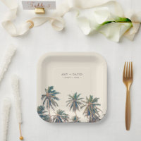 Beach Wedding Reception Palm Tree Personalised