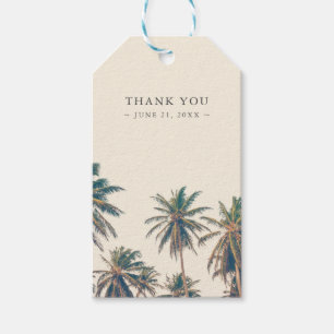 Beach Wedding Reception Palm Tree Personalized Gift Tags