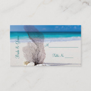 Beach Wedding Reception Place Card Setting Cards