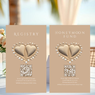 Beach Wedding Registry and Honeymoon Fund Business Card