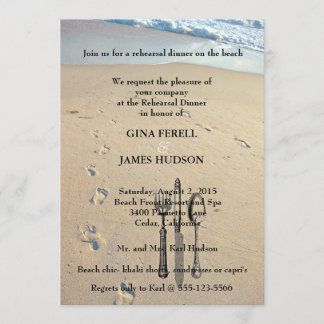 Beach Wedding Rehearsal Dinner Invitation