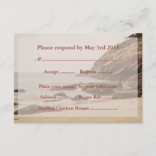 Beach Wedding Reply Cards - Rocky Beach