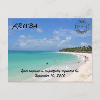 Beach wedding Response Card