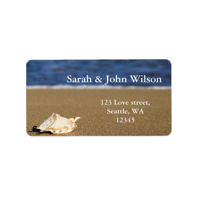 beach wedding,return address label (Front)