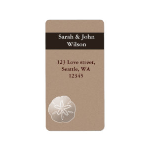 beach wedding,return address label