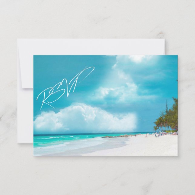 Beach Wedding RSVP (Front)