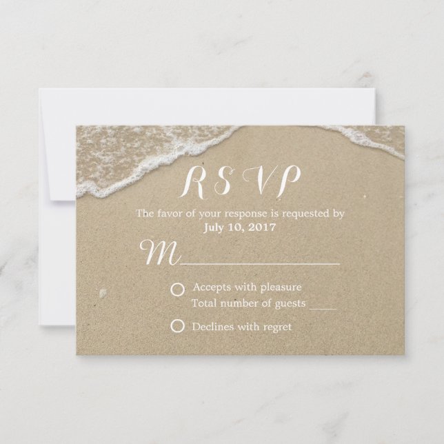 Beach Wedding RSVP (Front)