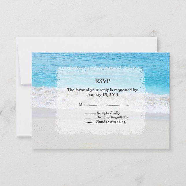 Beach wedding RSVP beach1 (Front)
