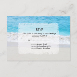 Beach wedding RSVP beach1 Card