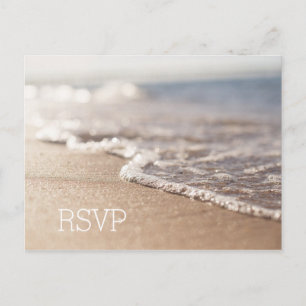 Beach wedding RSVP card