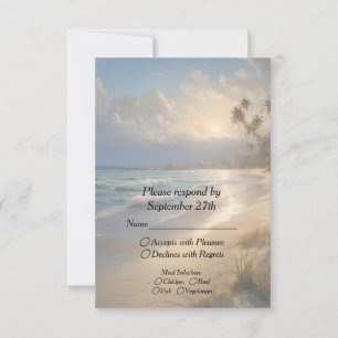 Beach Wedding RSVP Card