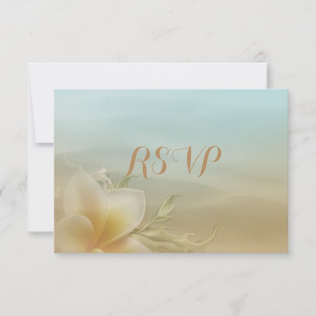 Beach Wedding RSVP Card (Front)