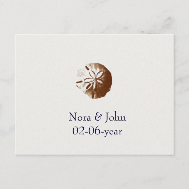beach Wedding rsvp card (Front)