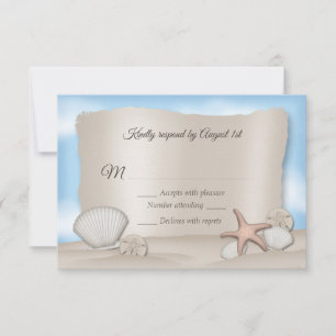 Beach Wedding RSVP Cards