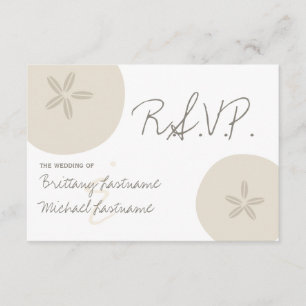 Beach Wedding Sand Dollar Wedding RSVP