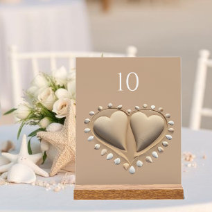 Beach Wedding Sand Hearts- Acrylic Sign
